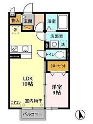 セピアパレス 1LDKの間取図画像