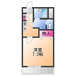 グレイスヴィラ佐野A棟 1Kの間取図画像
