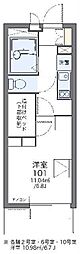 レオパレスカプリコーン21 1Kの間取図画像