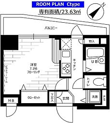 ステージファースト白山 1Kの間取図画像