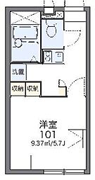 レオパレスbelsuono 1Kの間取図画像
