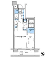 ルフォンプログレ中野富士見町ザ・レジデンス 1LDKの間取図画像