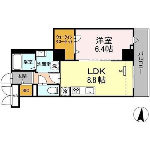 GRAND　SOLEIL 217｜神奈川県川崎市高津区上作延１丁目(賃貸マンション1LDK・2階・40.44㎡)の写真 その2