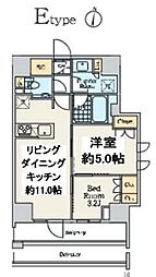 クレストコート中野富士見町 2LDKの間取図画像