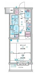 GENOVIA竹ノ塚 1DKの間取図画像