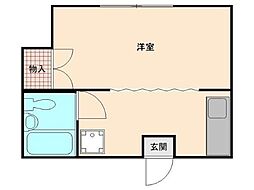 シャルマン浦和 ワンルームの間取図画像