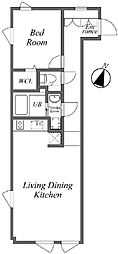 Uresidence音羽 1LDKの間取図画像
