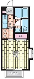 ラフィネ自由が丘 1Kの間取図画像