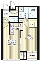 ポラリス 1LDKの間取図画像