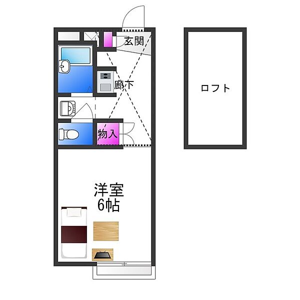 レオパレスコーラルI ｜大阪府大阪市平野区瓜破東７丁目(賃貸アパート1K・1階・19.80㎡)の写真 その2