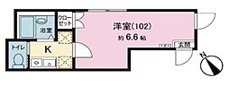 JTレジデンス滝野川 1Kの間取図画像