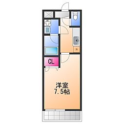 フジパレス浜寺ノース1番館 1Kの間取図画像
