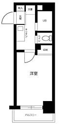 スカイコート日本橋浜町 1Kの間取図画像
