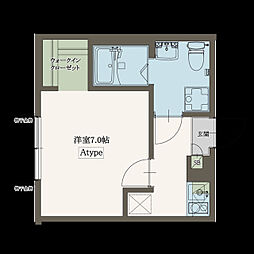 Agrande Hitotsubashi-gakuen 3階1Kの間取り