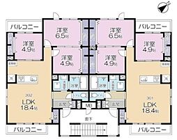 Ｃａｍｐａｎａ Ｏｔａｋａｎｏｍｏｒｉ 3階3LDKの間取り