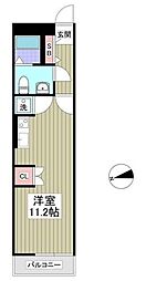 サンネクテール恵比寿 ワンルームの間取図画像