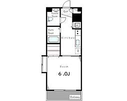 カームビュー池上 1階1Kの間取り