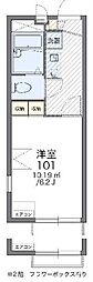レオパレスゴールドアイ 1Kの間取図画像