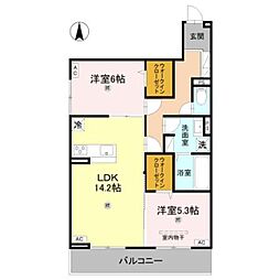 RETORIA阪南町 2LDKの間取図画像