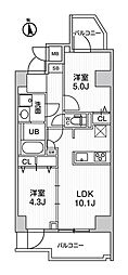 S-RESIDENCE千住大橋broad 2LDKの間取図画像