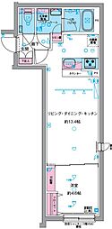 ジェノヴィア中野坂上(GENOVIA中野坂上) 1LDKの間取図画像