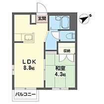 ハイツ田村町　Ａ 201 ｜ 岩手県一関市田村町3-49-1（賃貸アパート1LDK・2階・30.00㎡） その2