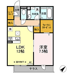 サニーハウス 1LDKの間取図画像