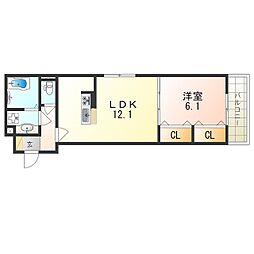 JR東海道・山陽本線 明石駅 徒歩12分の賃貸アパート 3階1LDKの間取り