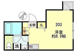 FERio東向島 ワンルームの間取図画像