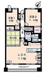 グランデュール千鳥 3LDKの間取図画像