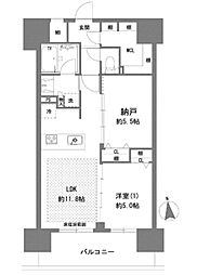 ラグゼナ八王子横山町 1LDKの間取図画像