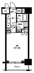 パークキューブ神田 6階1Kの間取り