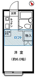ウインドひばりヶ丘 1Kの間取図画像