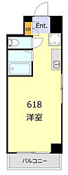 越前堀永谷マンション ワンルームの間取図画像