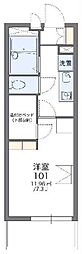 レオパレスヨロズヤG 1Kの間取図画像