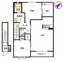 エスペランサ・ノイ　Ｂ棟 B0202 ｜ 福岡県直方市大字頓野3699-1（賃貸アパート2LDK・2階・68.73㎡） その2