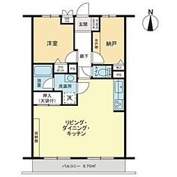 ライオンズマンション井土ヶ谷第7 1SLDKの間取図画像