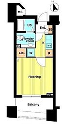 L-Flat鶯谷 2階1Kの間取り
