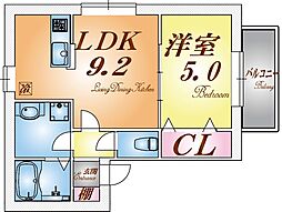 エターナルシージェームス山 1LDKの間取図画像