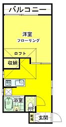 カターラ・K 1DKの間取図画像