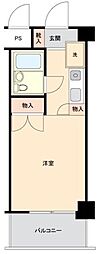 モナークマンション武蔵新城2 ワンルームの間取図画像