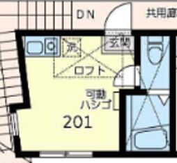 ユナイト丸山ポールモーリア ワンルームの間取図画像