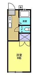 ボワリシュ戸吹 ワンルームの間取図画像