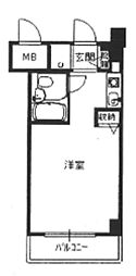 フレクション横浜保土ケ谷 ワンルームの間取図画像