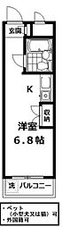 セイントパレス鶴見市場 ワンルームの間取図画像