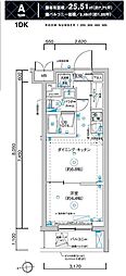RELUXIA板橋西台 1DKの間取図画像