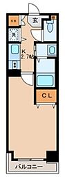 アレグレット千住宿 1Kの間取図画像