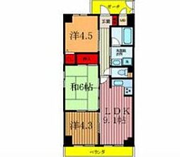 レクセル戸田 3LDKの間取図画像