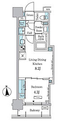 パークアクシス学芸大学レジデンス 1LDKの間取図画像