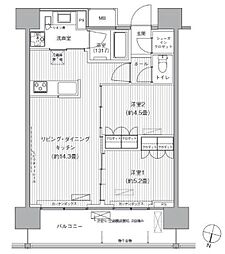 HULICRESIDENCE千葉中央 2LDKの間取図画像